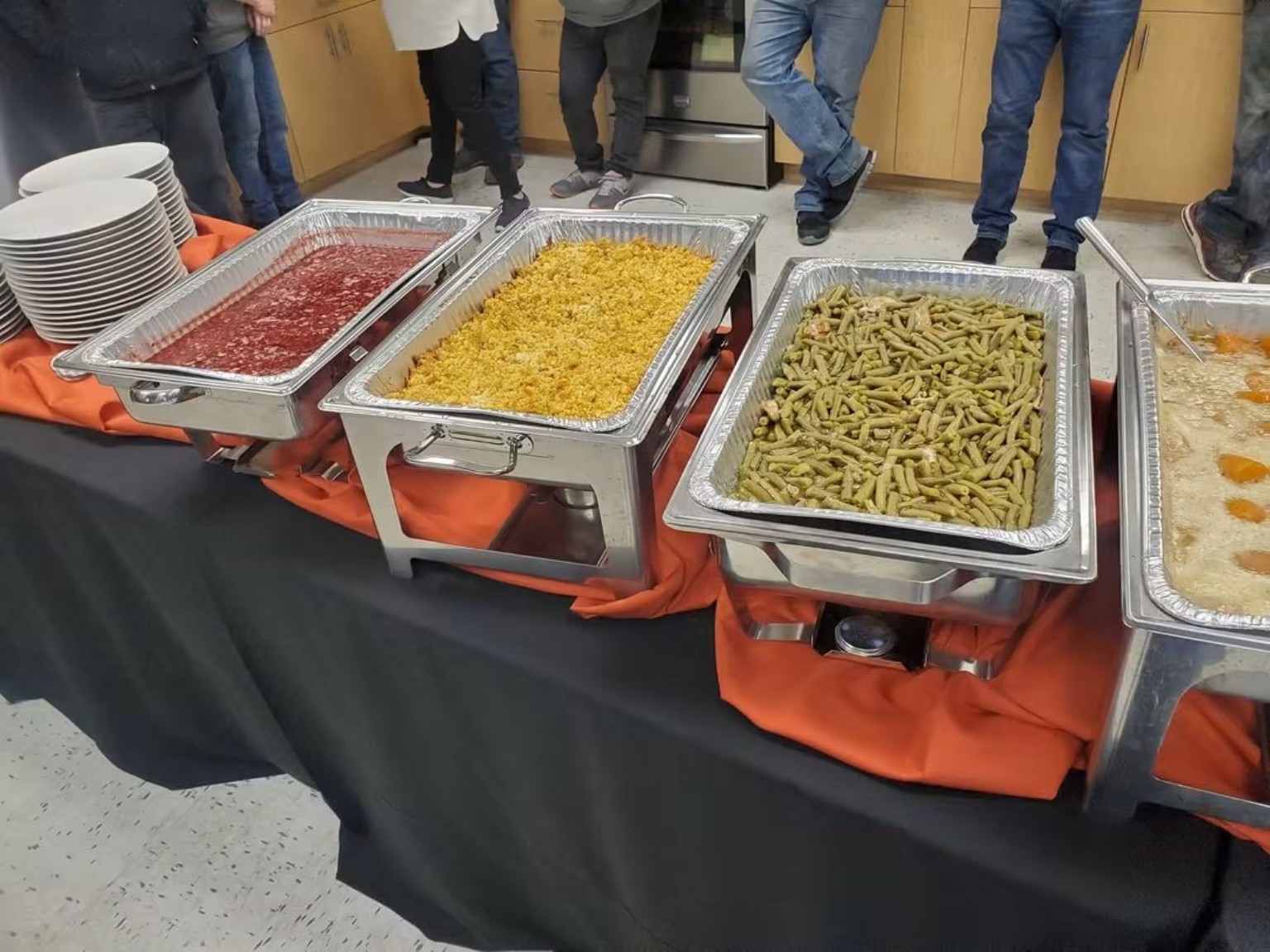 Prepared buffet dishes ready for guests