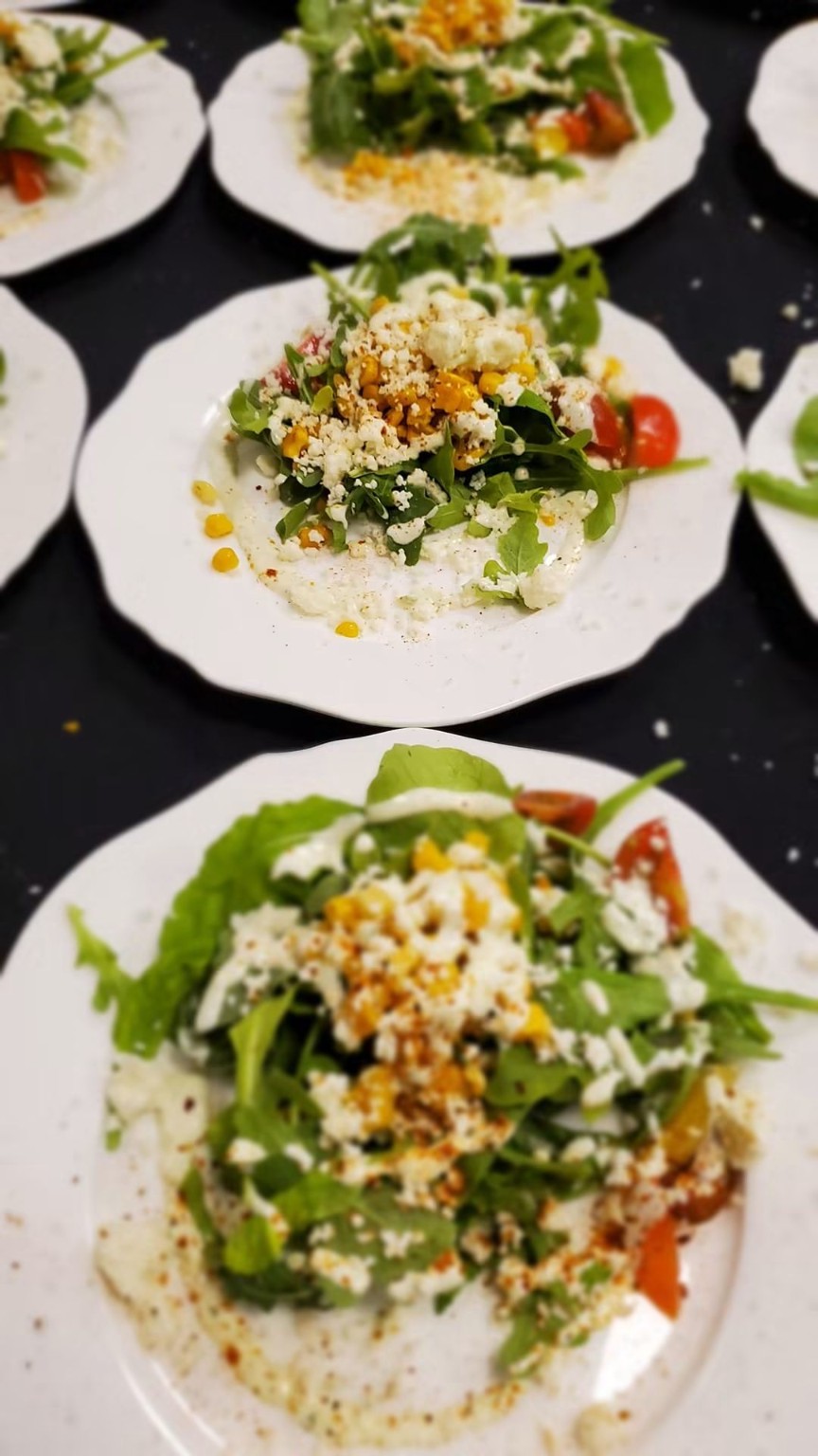 Fresh composed salad with vegetables